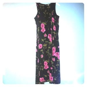 Black and purple floral  dress